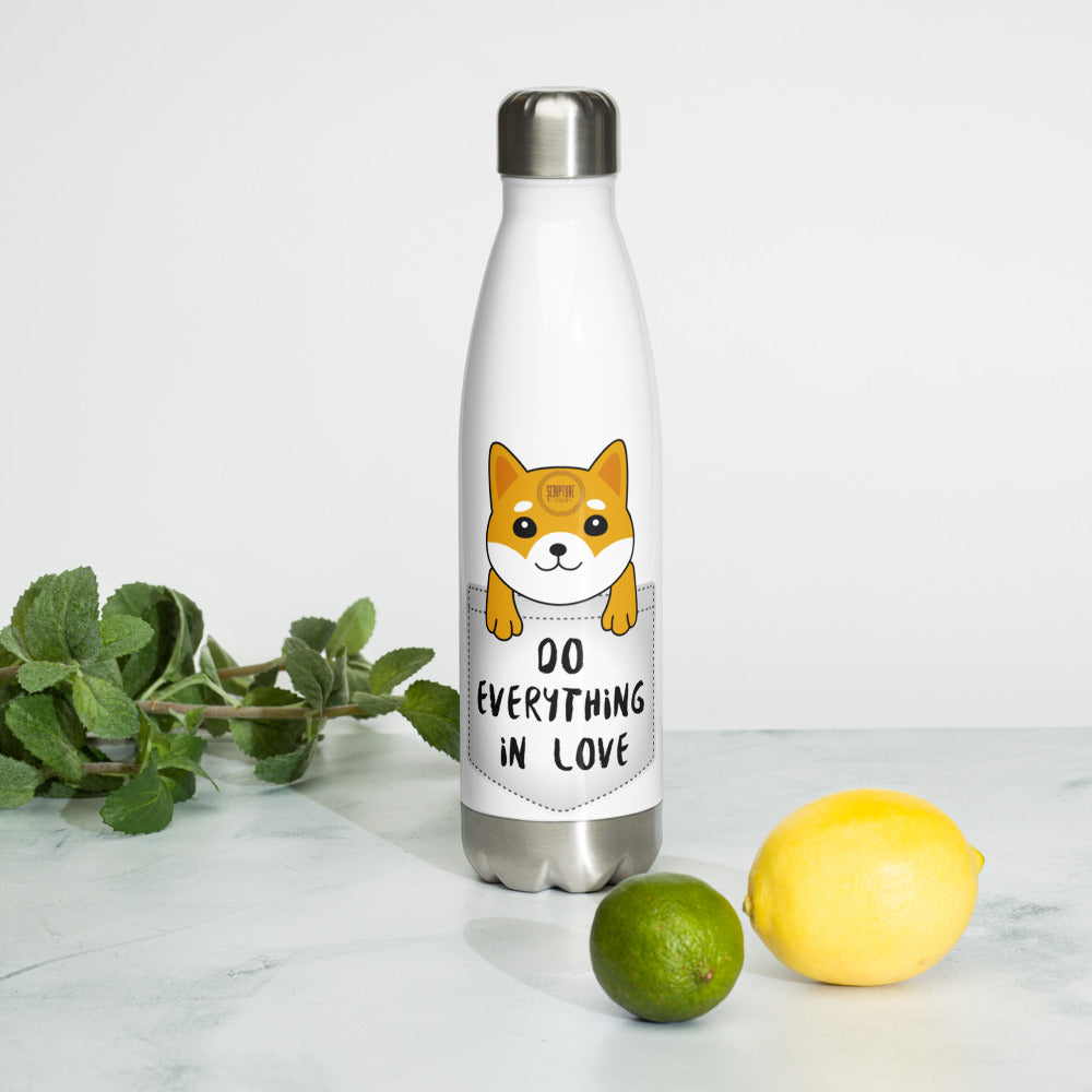 Love Stainless Steel Water Bottle